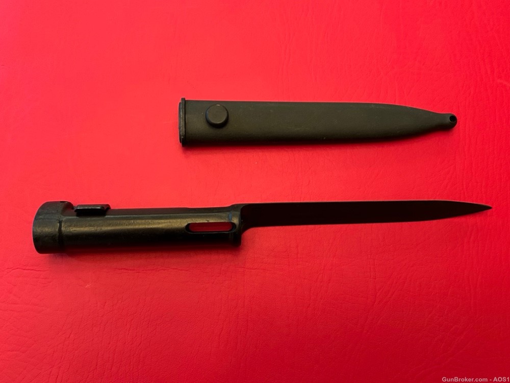 FN Belgium FAL Type C M1965 “Wing” Spring Catch Bayonet With Scabbard-img-0