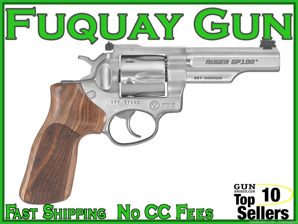 Ruger GP100 Match Champion 357 Mag 4.2" 01755 Hogue Grips GP100 -img-0