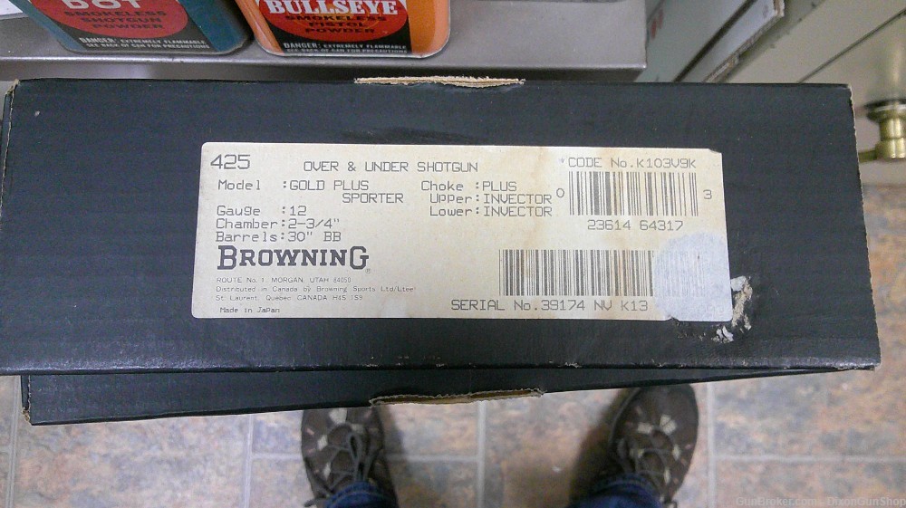 Browning 425 Golden Plus Sporter 12Ga 30" Original box Mfg. 1995-img-2
