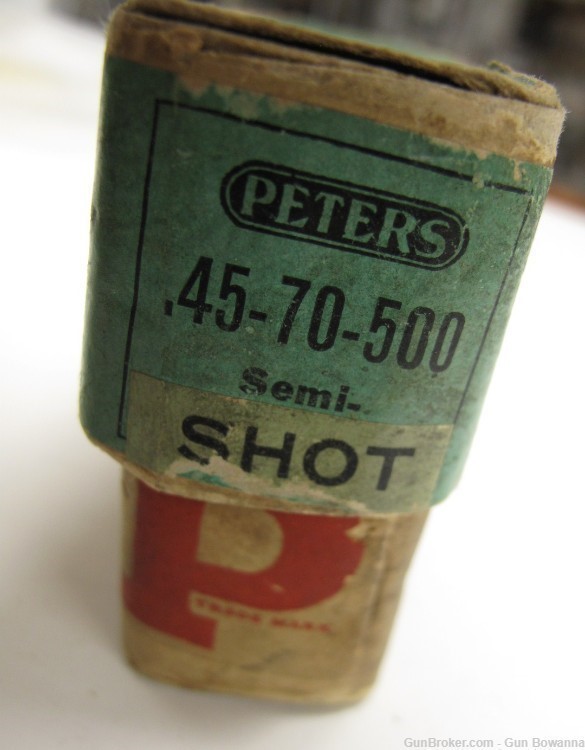 Peters 45/70 500 Govt Shotshell 16rds semi smokeless Vintage -img-6