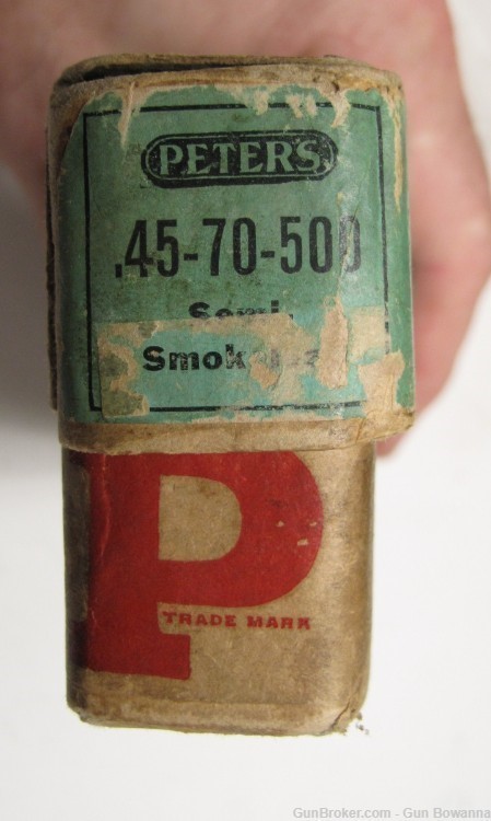 Peters 45/70 500 Govt Shotshell 16rds semi smokeless Vintage -img-7