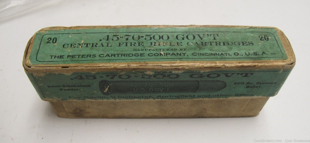 Peters 45/70 500 Govt Shotshell 16rds semi smokeless Vintage -img-9