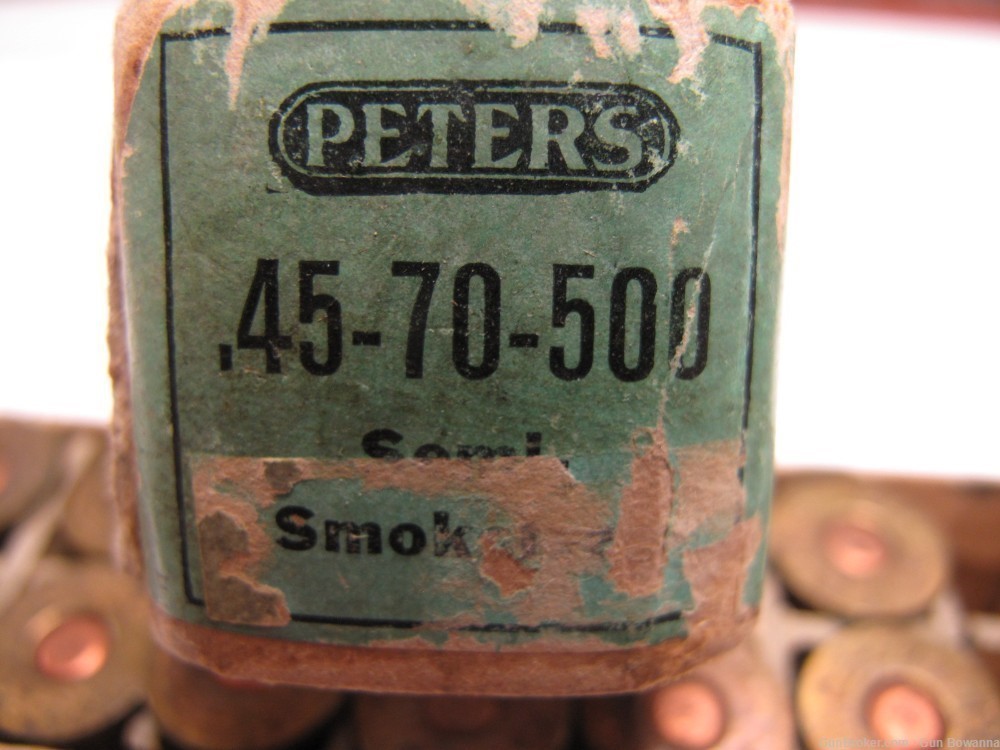 Peters 45/70 500 Govt Shotshell 16rds semi smokeless Vintage -img-10