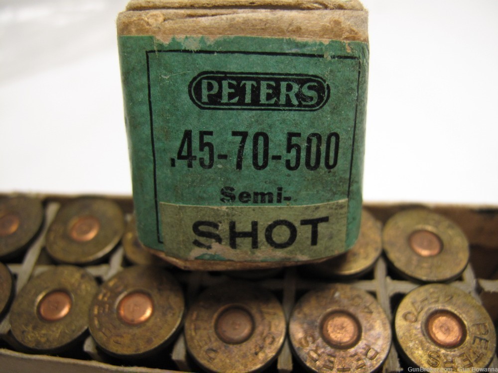 Peters 45/70 500 Govt Shotshell 16rds semi smokeless Vintage -img-0