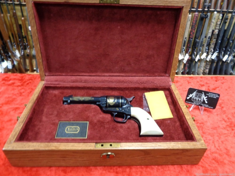 Colt John Wayne SAA Single Action Army Engraved Ivory Grips Case 45 I TRADE-img-19