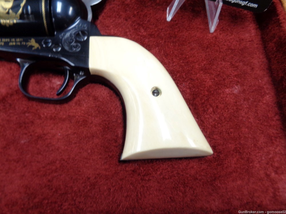 Colt John Wayne SAA Single Action Army Engraved Ivory Grips Case 45 I TRADE-img-1