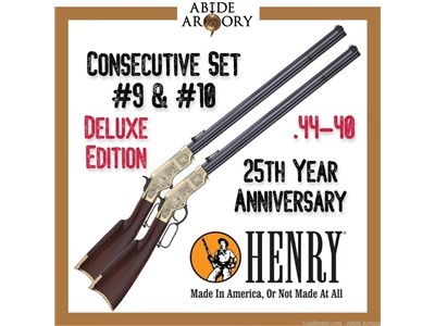 Henry 25th Anniversary Deluxe Original .44-40 Consecutive Low Serial #9 &10