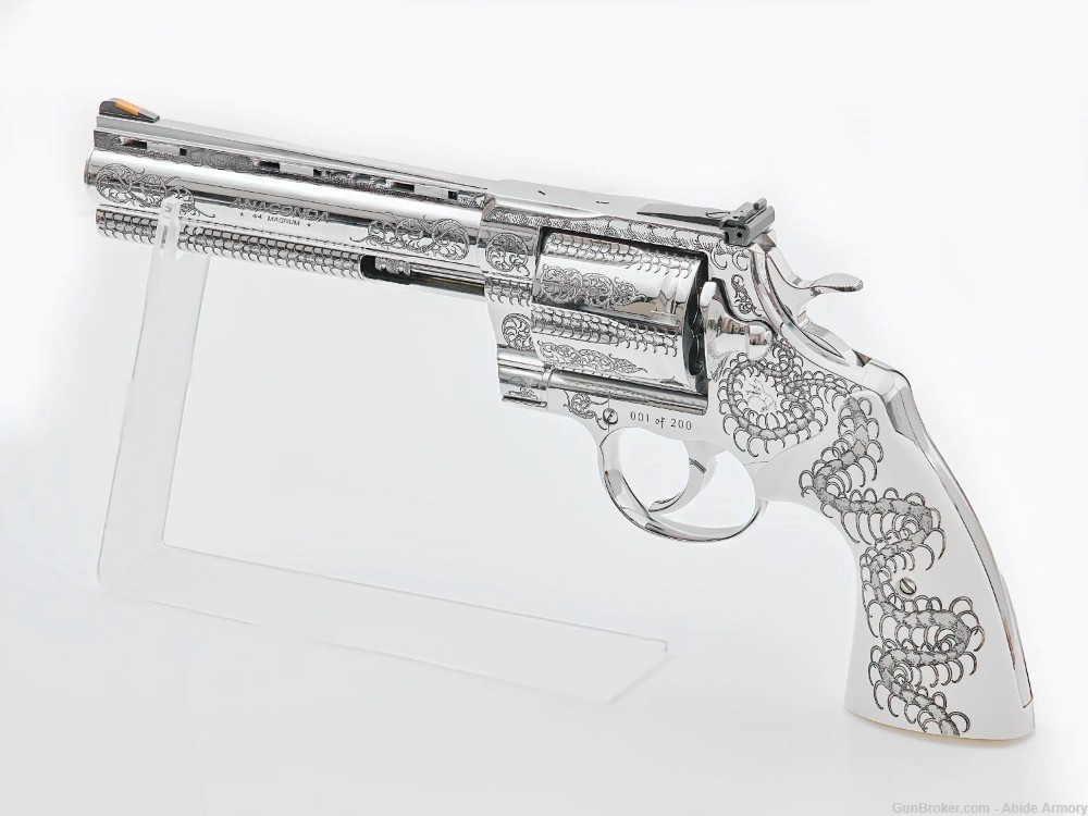 Colt Anaconda 44 Mag Snake Revolver SK "UNTAMED" Engraved FULL COVERAGE #10-img-5
