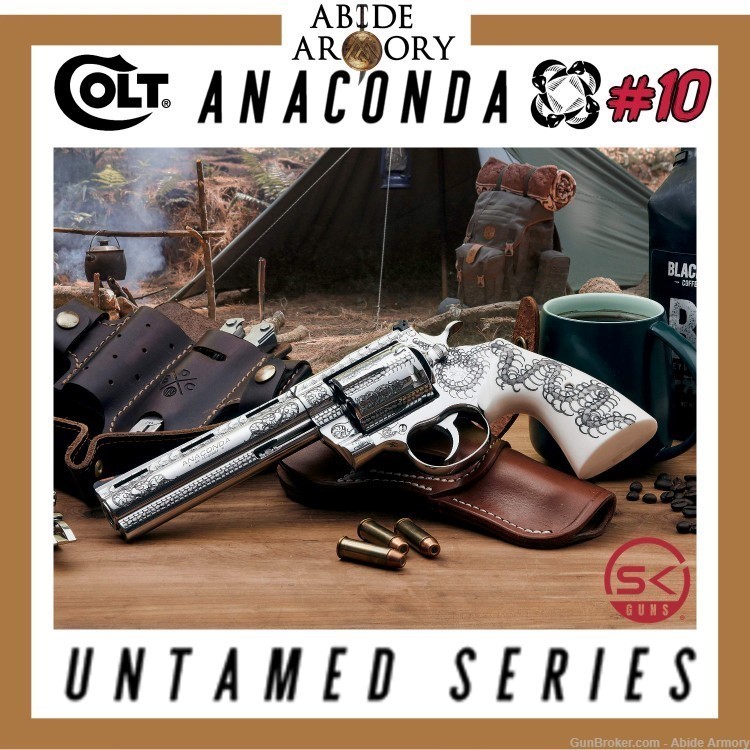 Colt Anaconda 44 Mag Snake Revolver SK "UNTAMED" Engraved FULL COVERAGE #10-img-0