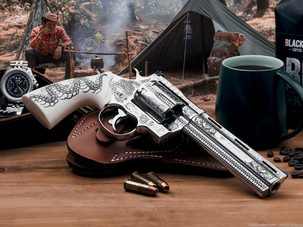 Colt Anaconda 44 Mag Snake Revolver SK "UNTAMED" Engraved FULL COVERAGE #10-img-1