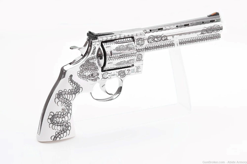 Colt Anaconda 44 Mag Snake Revolver SK "UNTAMED" Engraved FULL COVERAGE #10-img-3