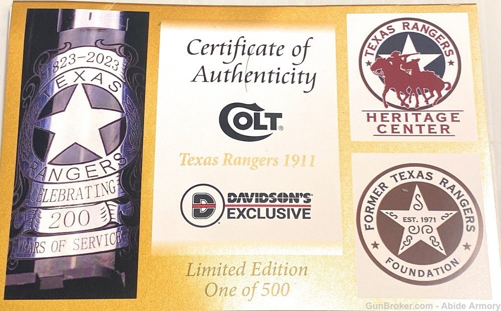 Texas Rangers 200th Anniversary Set Winchester Colt Matching Set #18 RARE!-img-21