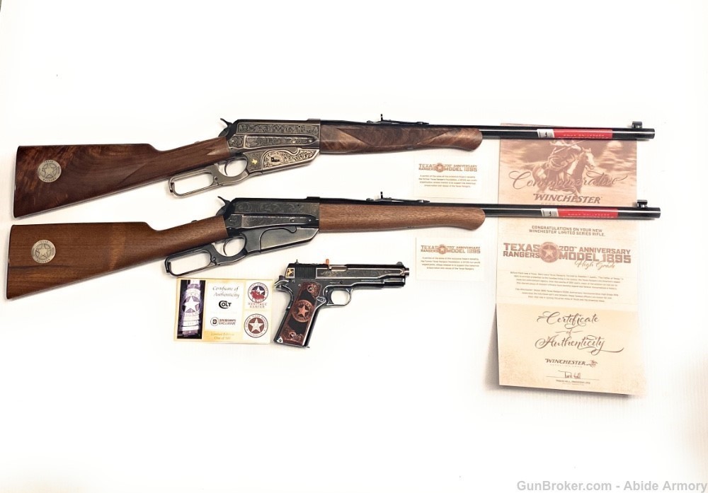 Texas Rangers 200th Anniversary Set Winchester Colt Matching Set #18 RARE!-img-20