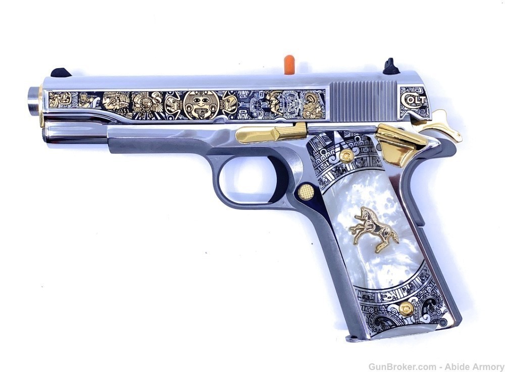 Colt 1911 38 Super TALO Deluxe Stainless Aztec Empire #20 O1911C-SS38QTZE-img-6