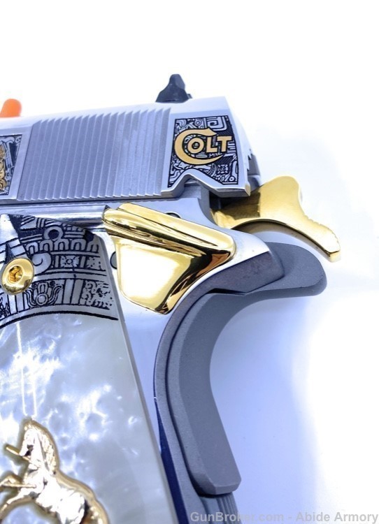 Colt 1911 38 Super TALO Deluxe Stainless Aztec Empire #20 O1911C-SS38QTZE-img-8