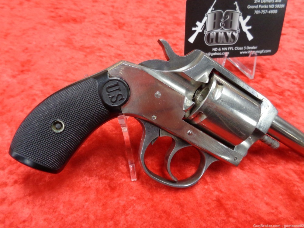 Iver Johnson US Revolver Co 38 S&W Double Action Revolver Nickel C&R TRADE-img-1
