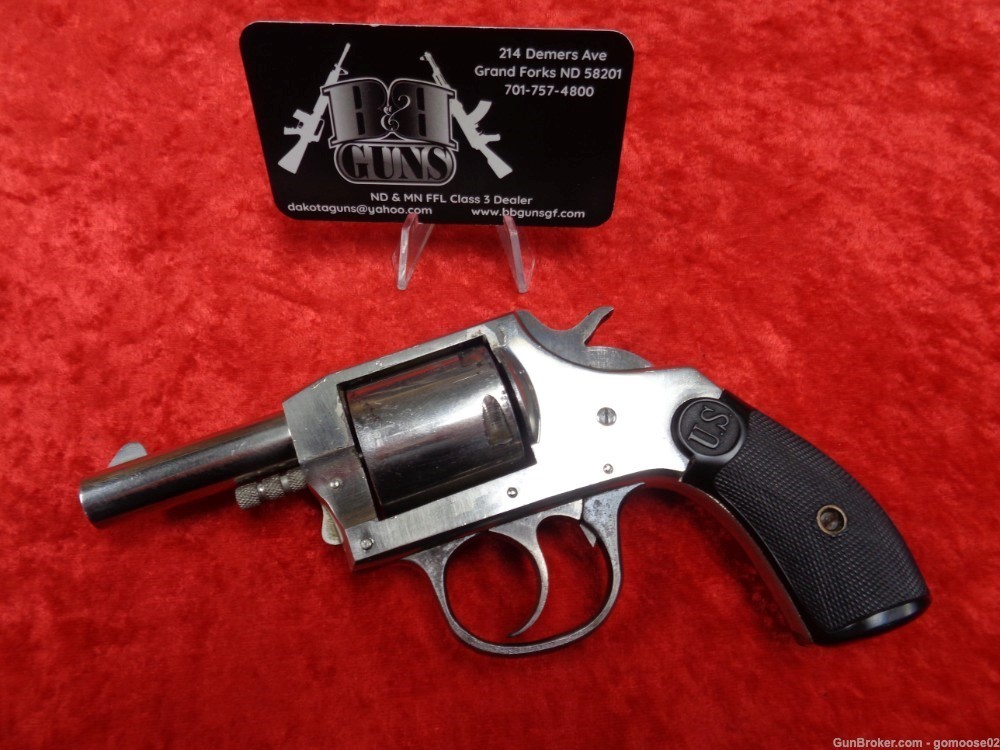Iver Johnson US Revolver Co 38 S&W Double Action Revolver Nickel C&R TRADE-img-15