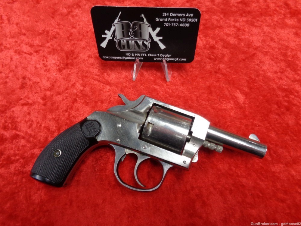 Iver Johnson US Revolver Co 38 S&W Double Action Revolver Nickel C&R TRADE-img-14