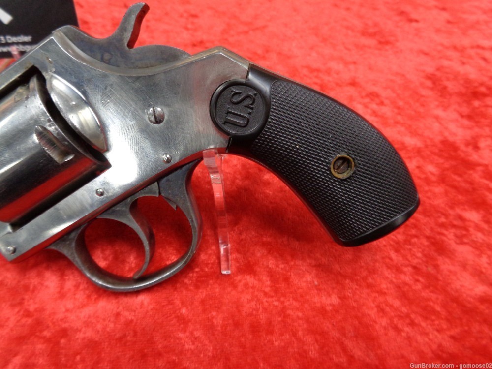Iver Johnson US Revolver Co 38 S&W Double Action Revolver Nickel C&R TRADE-img-4