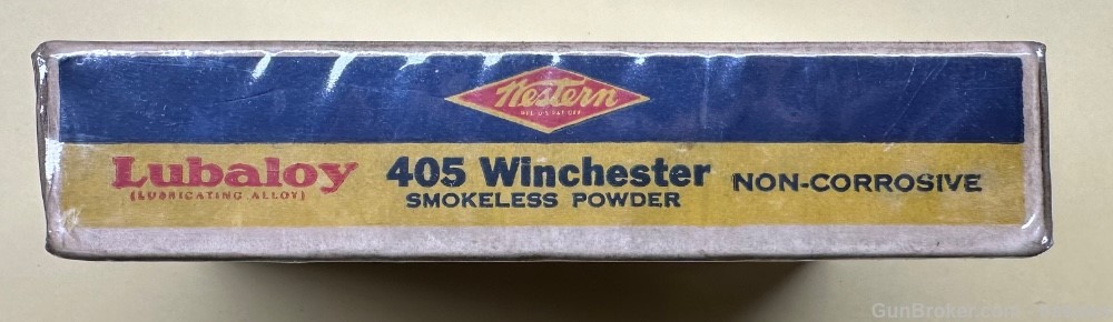 Vintage Western Cartridges 405 Winchester 16 Round Box-img-3