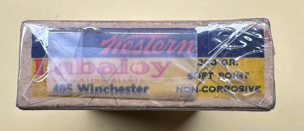 Vintage Western Cartridges 405 Winchester 16 Round Box-img-5