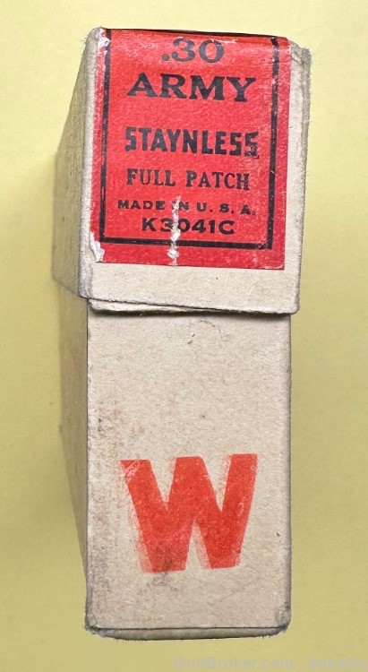 Vintage Winchester .30 Army Sealed 20 Round Box-img-4