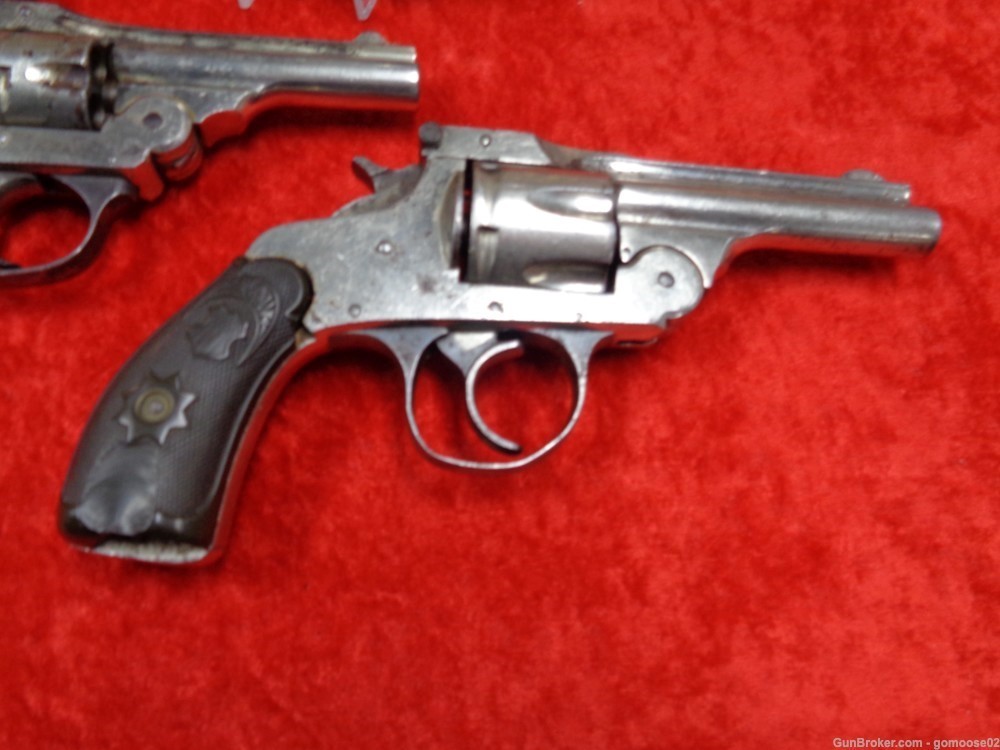 3 Revolver LOT Forehand Chicago Arms Hopkins Allen 32 S&W Nickel Top Break -img-1