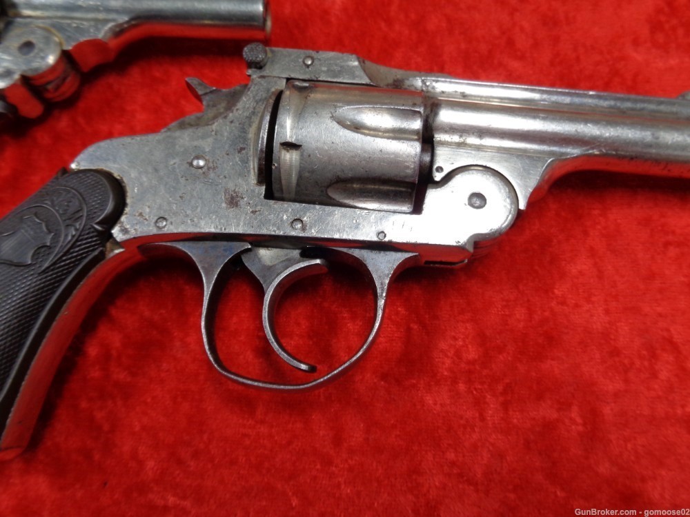 3 Revolver LOT Forehand Chicago Arms Hopkins Allen 32 S&W Nickel Top Break -img-3