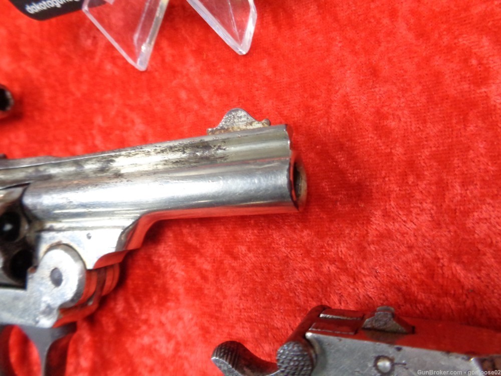 3 Revolver LOT Forehand Chicago Arms Hopkins Allen 32 S&W Nickel Top Break -img-6