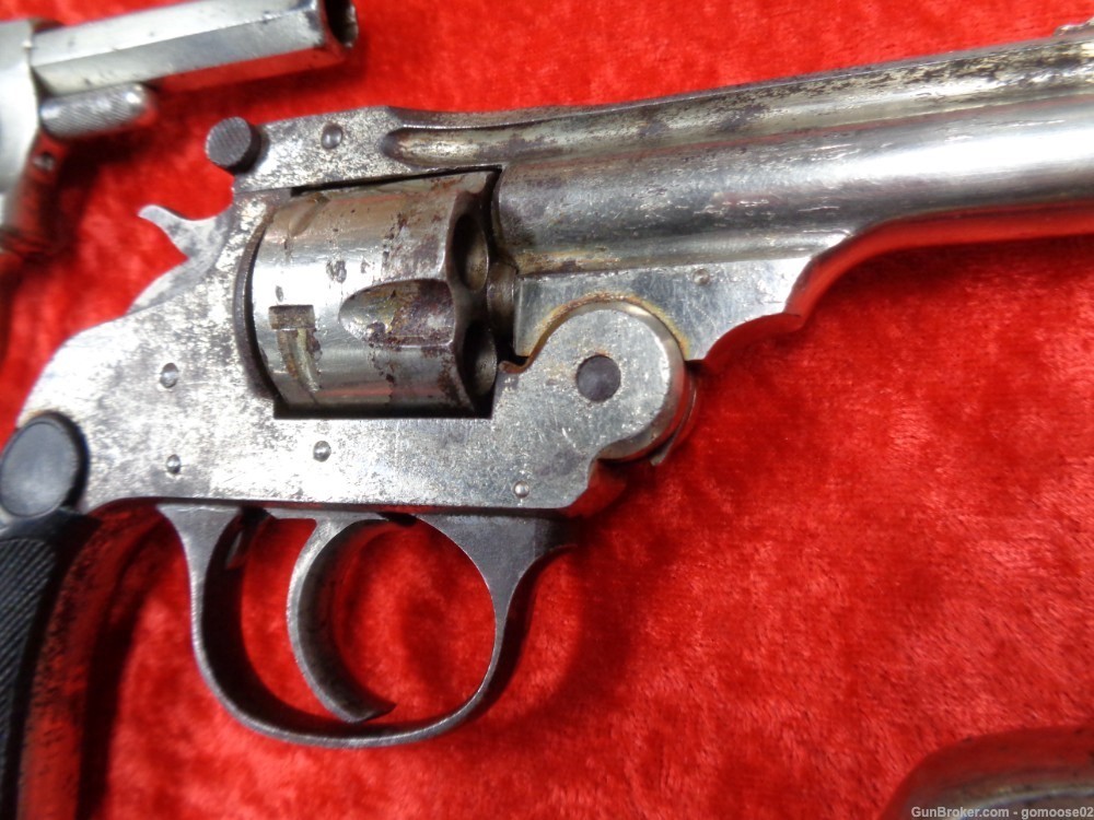 3 Revolver LOT Forehand Chicago Arms Hopkins Allen 32 S&W Nickel Top Break -img-7