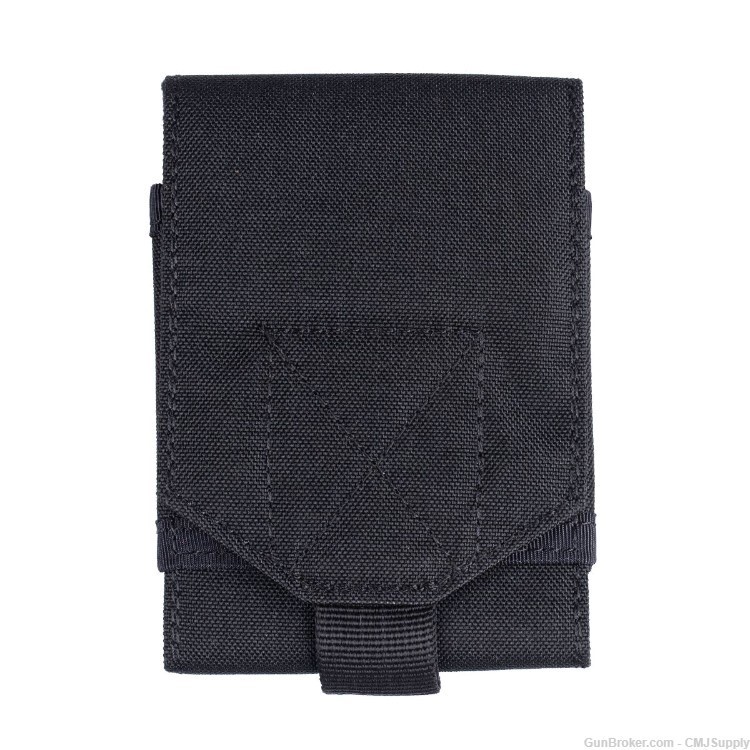 DOUBLE PISTOL MAG POUCH GLOCK 17 19 BLACK MOLLE-img-0
