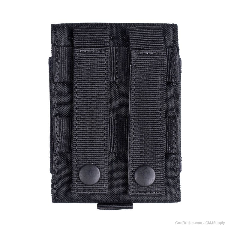 DOUBLE PISTOL MAG POUCH GLOCK 17 19 BLACK MOLLE-img-1