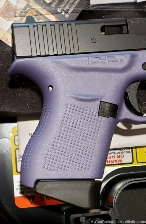Glock 43 Crushed Orchid 3.4" 9mm 2mags Exclusive color, USA made-img-8