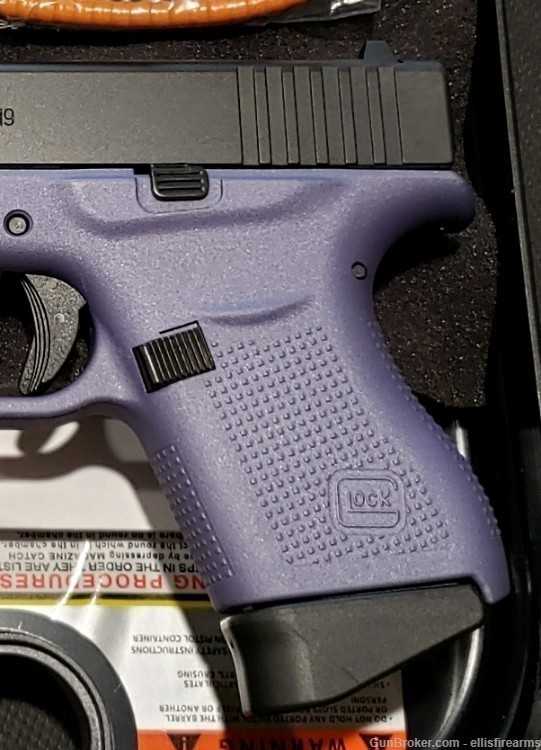 Glock 43 Crushed Orchid 3.4" 9mm 2mags Exclusive color, USA made-img-3