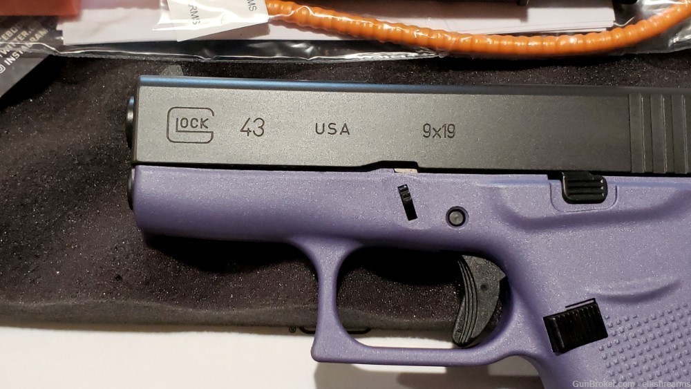 Glock 43 Crushed Orchid 3.4" 9mm 2mags Exclusive color, USA made-img-2