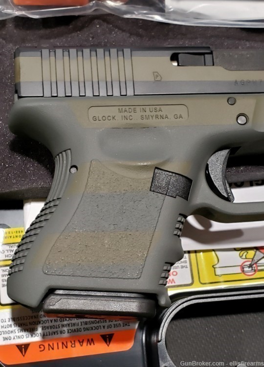 Glock 27 gen3 Green/Gray Flag Cerakote 3.43" 40s&w 2-9rd mags CA legal-img-6