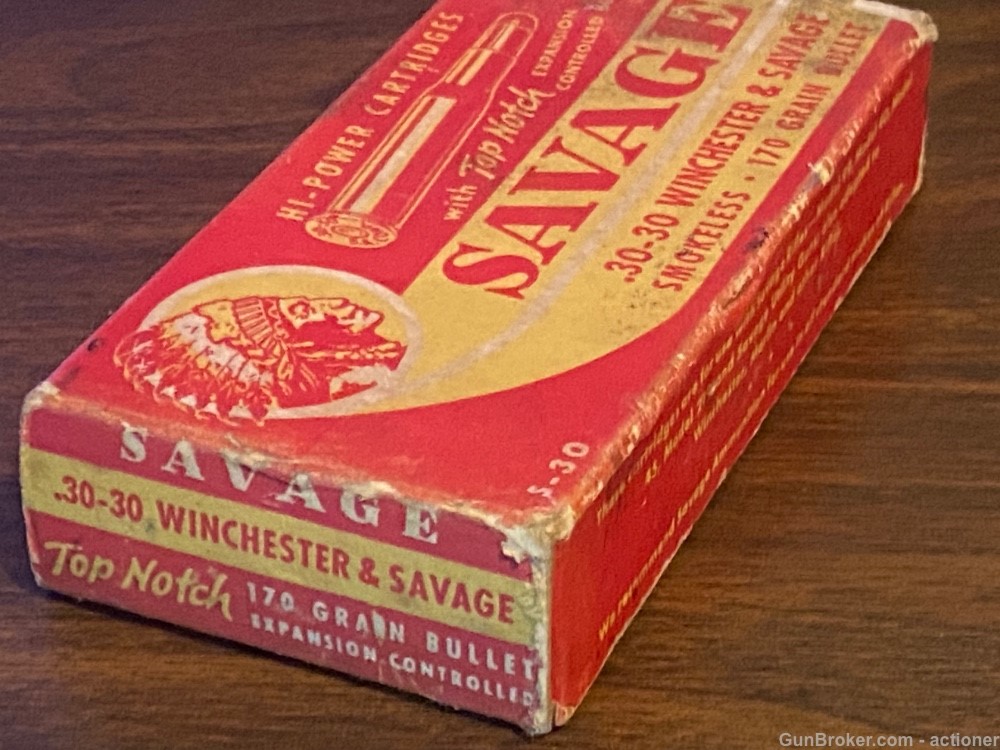 30-30 Savage With The Collectable Indian Box 20 Rounds-img-1