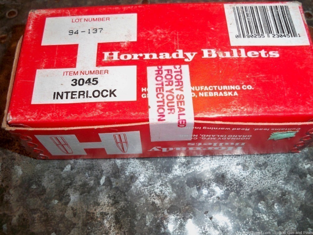 Hornady #3045 30 Caliber 165 grain .308 Boat Tail Soft Point 100 ct NEW-img-1
