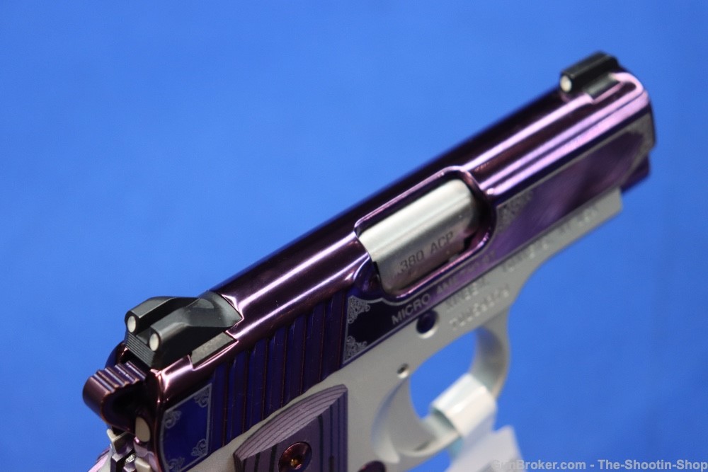 Kimber Model MICRO 380 Pistol Amethyst Purple 380ACP G10 Compact SAO PVD-img-11