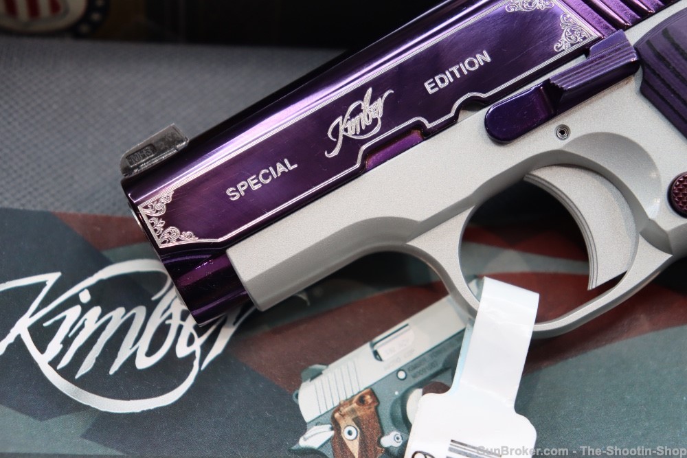 Kimber Model MICRO 380 Pistol Amethyst Purple 380ACP G10 Compact SAO PVD-img-2