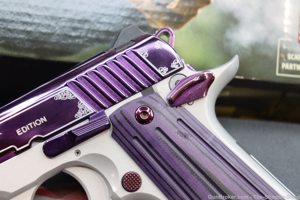 Kimber Model MICRO 380 Pistol Amethyst Purple 380ACP G10 Compact SAO PVD-img-4
