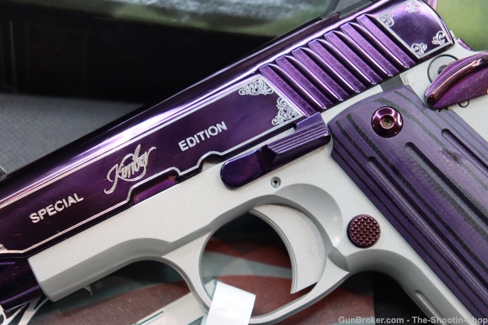 Kimber Model MICRO 380 Pistol Amethyst Purple 380ACP G10 Compact SAO PVD-img-3