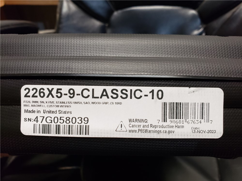 NEW! SIG SAUER P226 X-FIVE CLASSIC 9MM X-5 226 X5 XFIVE SAO 226X59CLASSIC10-img-0