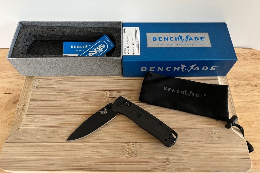 Benchmade Mini Bugout AXIS Lock Knife Black CF-Elite (2.8" Black) 533BK-2-img-0