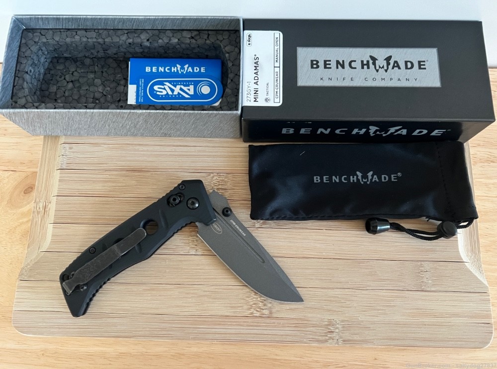 Benchmade Mini Adamas AXIS Lock Knife Black G-10 (3.3" Gray) 273GY-1-img-2