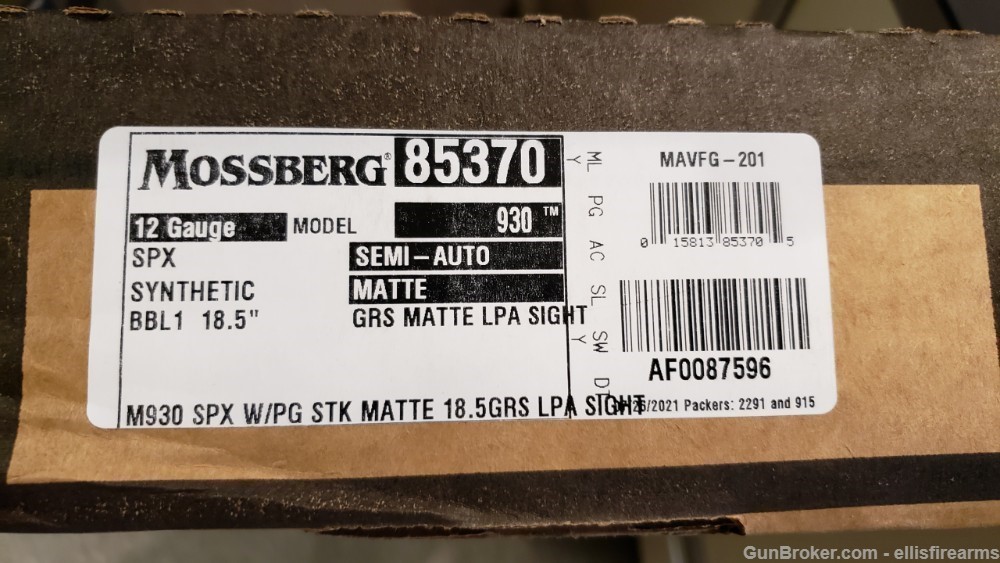 Mossberg 930 SPX 18.5" Pistol Grip Ghost Ring 8shot 12ga 85370-img-13