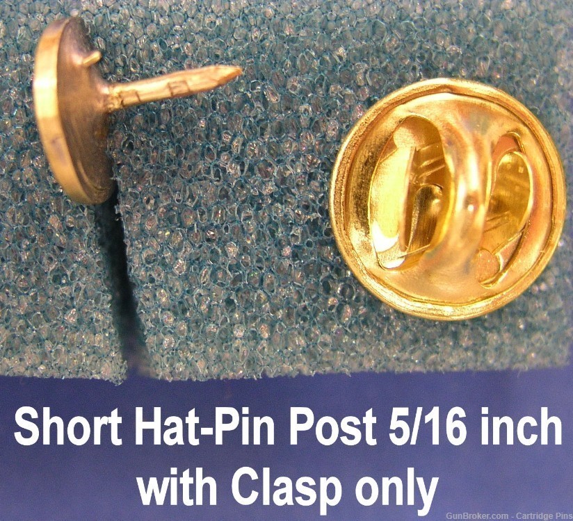 HORNADY 375 RUGER Brass  Cartridge Hat Pin  Tie Tac  Ammo Bullet-img-1