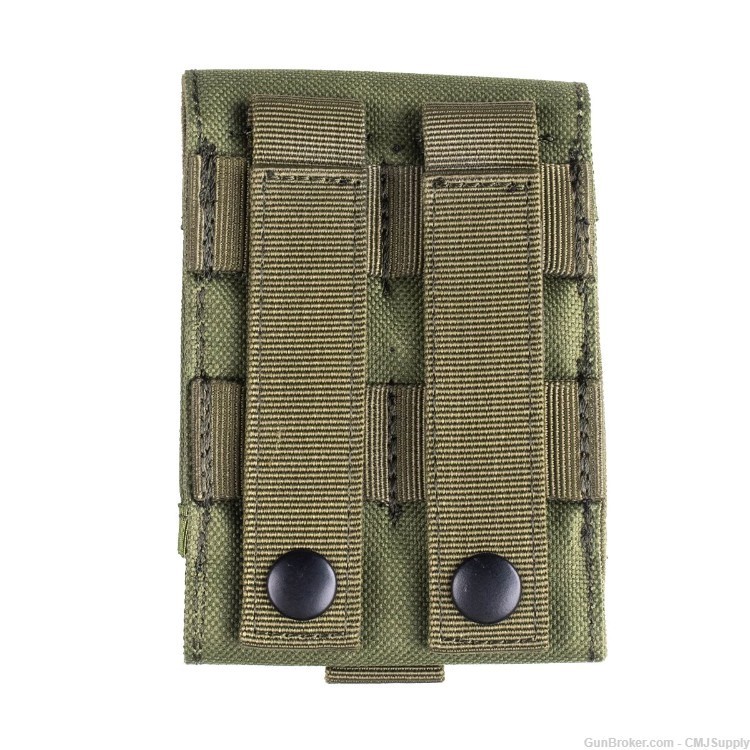 DOUBLE PISTOL MAG POUCH GLOCK 17 19 GREEN MOLLE-img-1