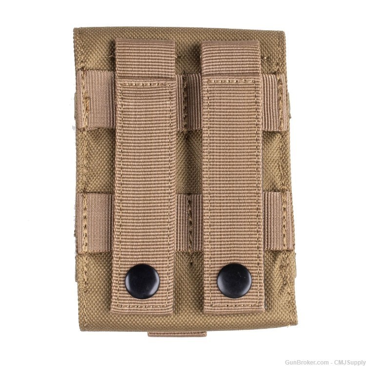 DOUBLE PISTOL MAG POUCH GLOCK 17 19 TAN MOLLE-img-1