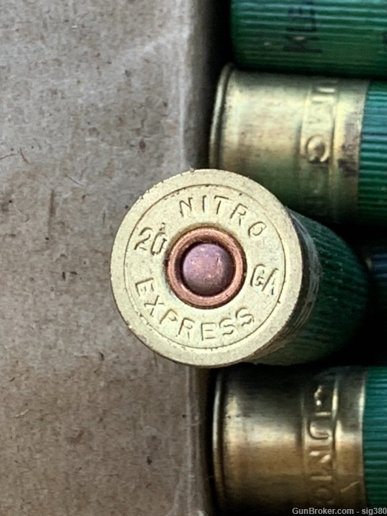 VINTAGE REMINGTON KLEANBORE NITRO EXPRESS 20GA SHOT SHELLS IN FULL BOX-img-7